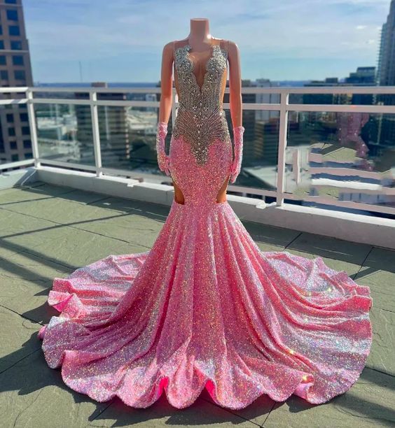 pink prom dress