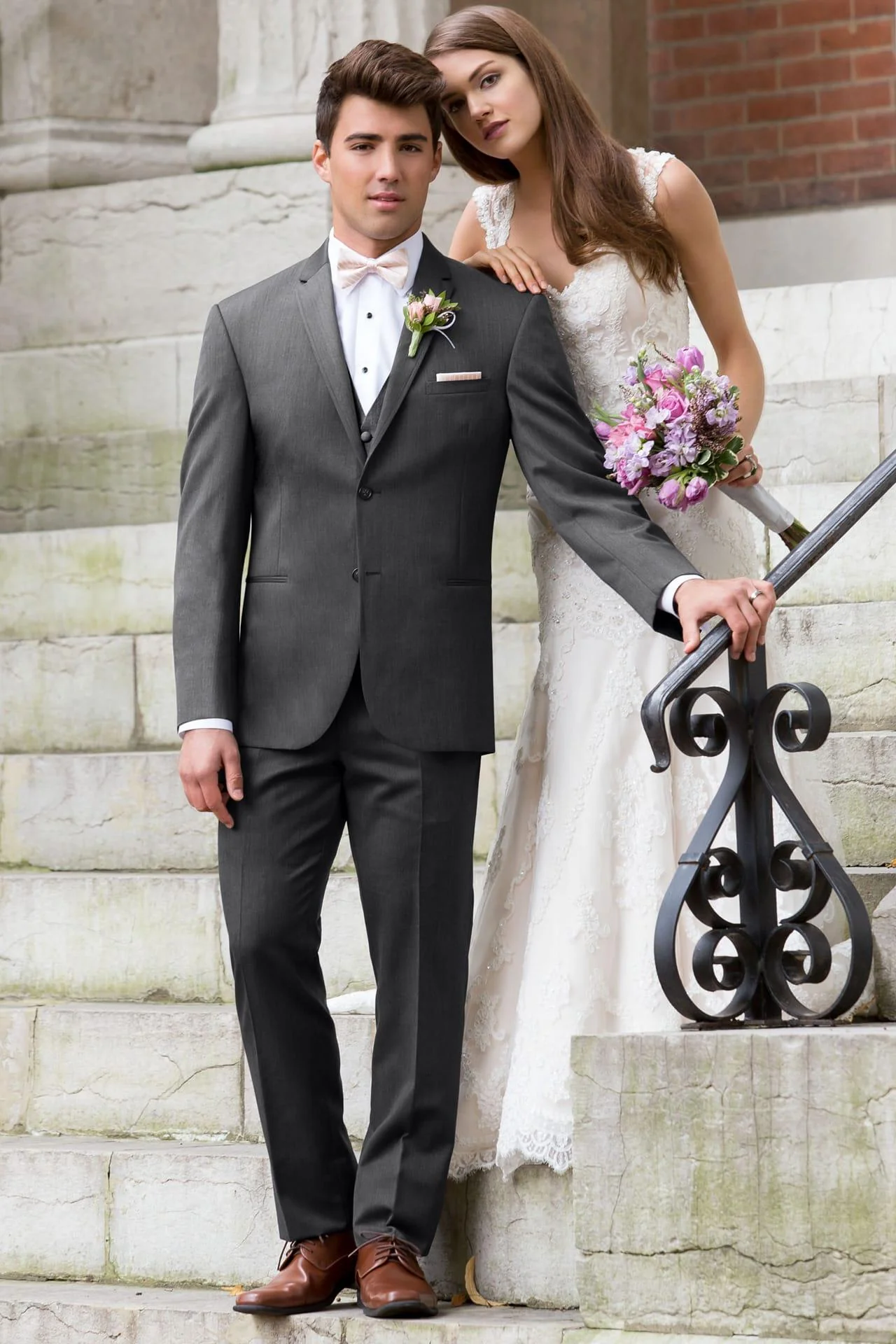 grey wedding suit